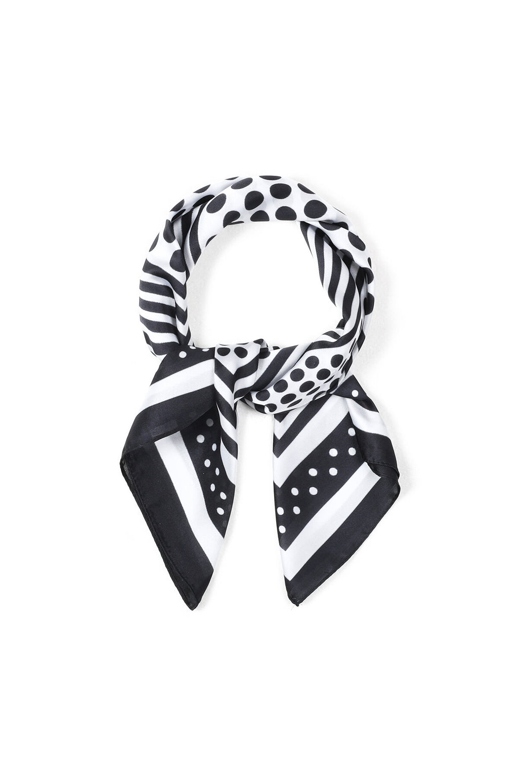Elegant Black Polka Dot Summer Scarf for Women