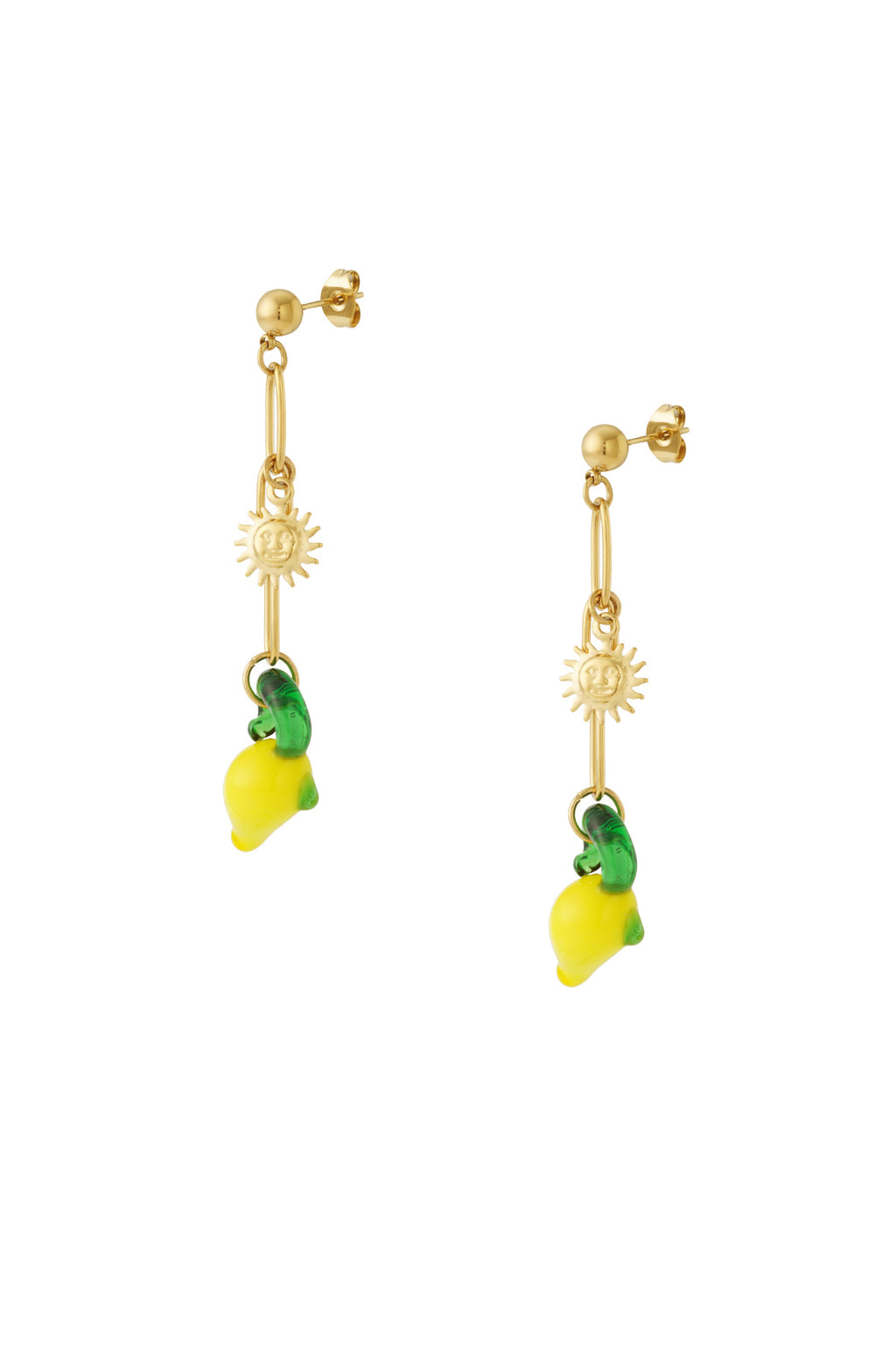 Lemon sun earrings