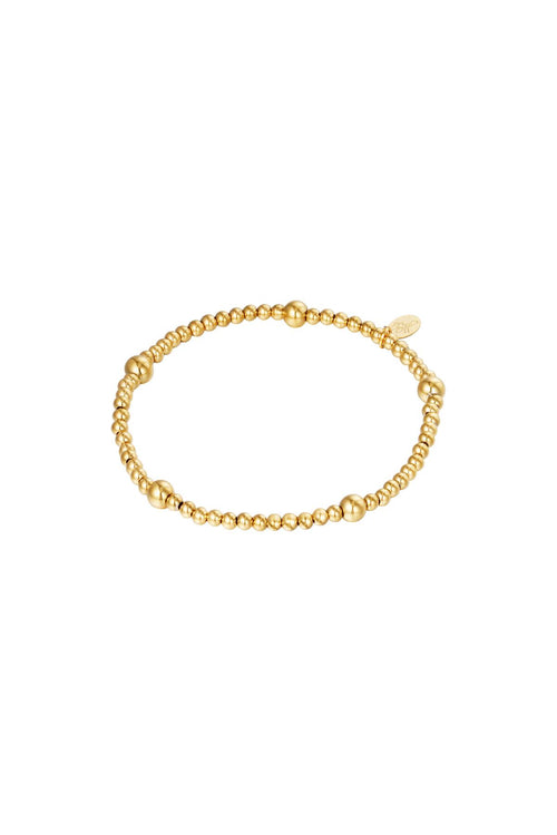 Armband Beady Goud kleur Stainless Steel