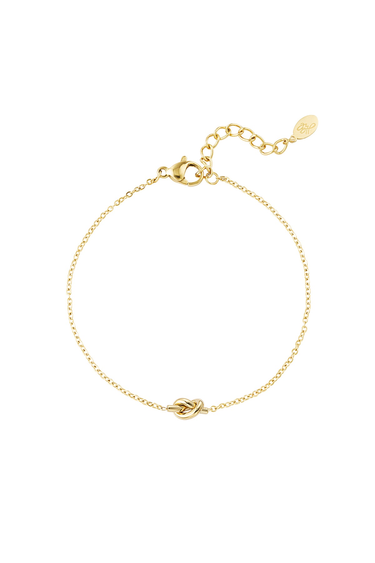 Simpele armband met geknoopte bedel