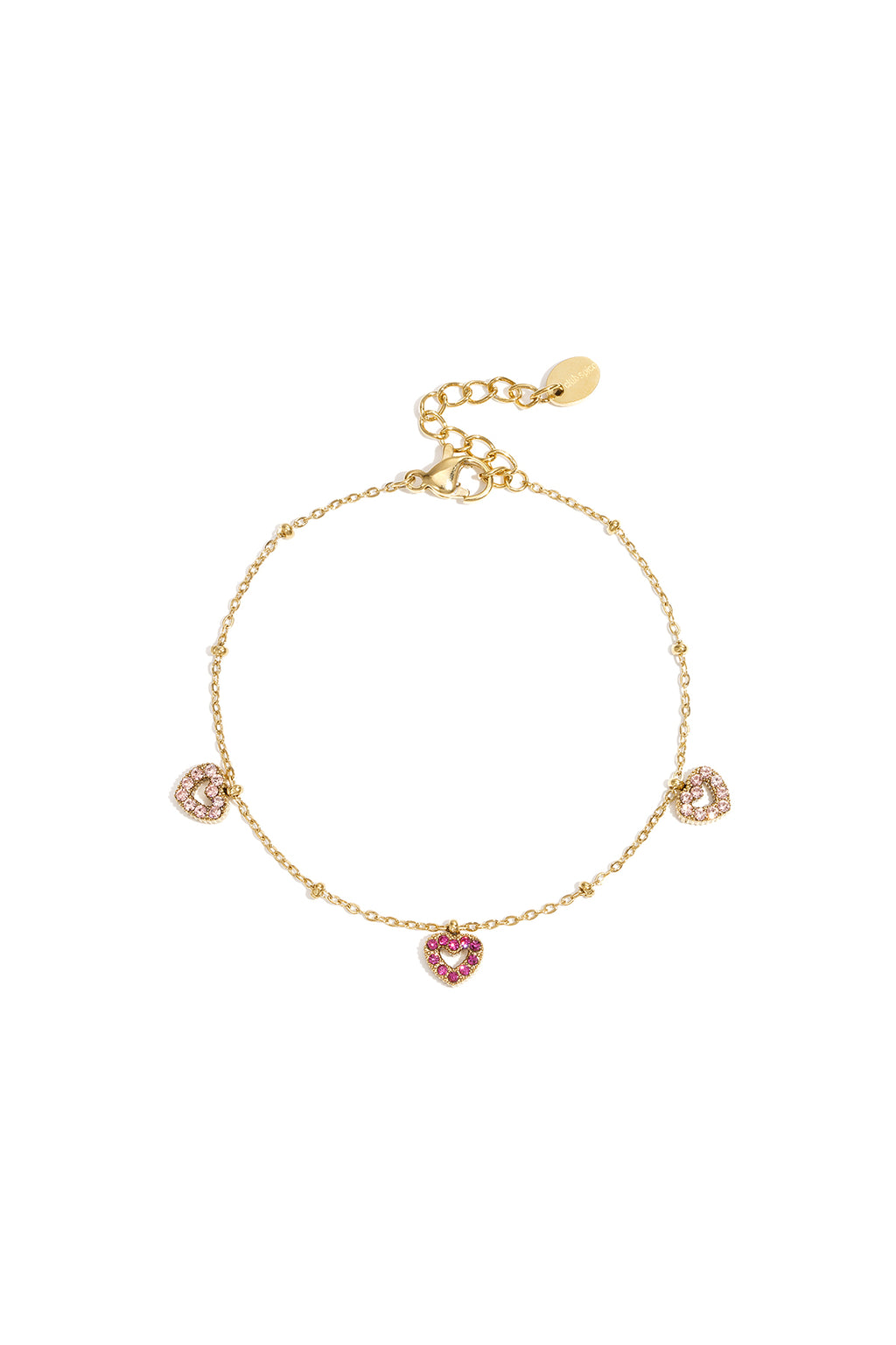 Roestvrijstalen bedelarmbanden met hartje, eenvoudige dagelijkse serie, dames sieraden