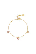 Roestvrijstalen bedelarmbanden met hartje, eenvoudige dagelijkse serie, dames sieraden