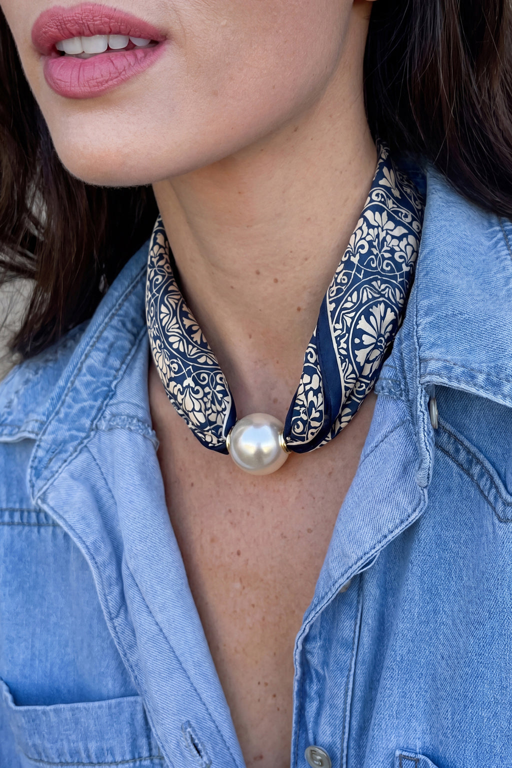Elegant Blue Summer Scarf for Women