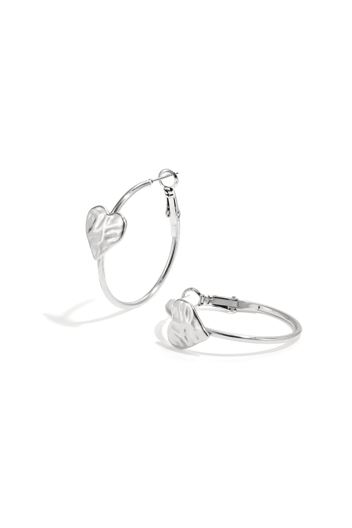 Hoop earrings with heart