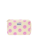 Gimme Smiling Face Yellow Makeup Bag - Casual & Stylish