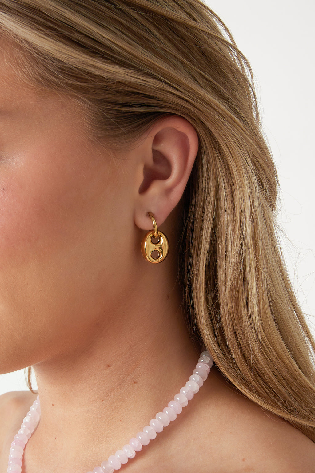 Roestvrijstalen hangende oorbellen met onregelmatige vorm, casual, dagelijks gebruik, eenvoudige serie, dames sieraden