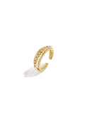 Dubbele ring met kleine steentjes