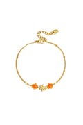 Roestvrijstalen bedelarmbanden met bloemmotief, eenvoudige dagelijkse sieradenserie voor dames.