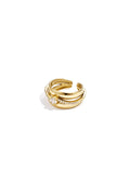 Gelaagde ring met steentjes
